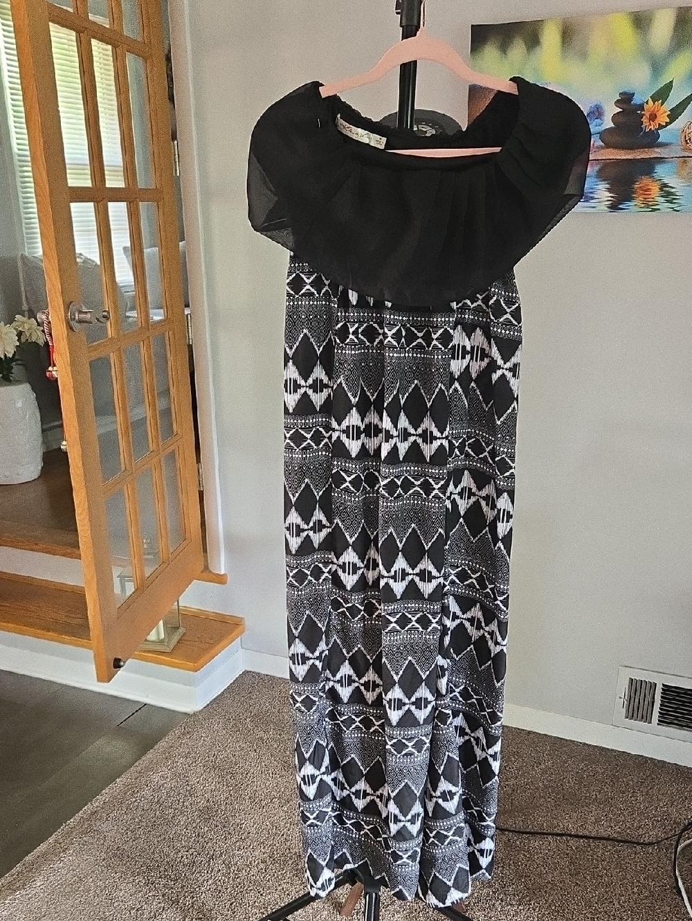 Liberty Love Geometric Strapless Jumpsuit🖤 SIZE M